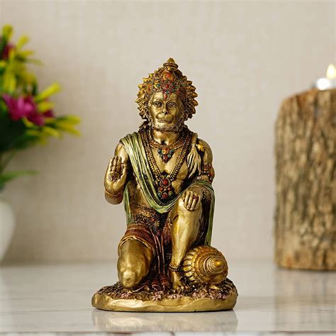 Buy Shyam Antique Creation Sitting Hanuman Ji Statue Lord Balaji