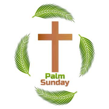 Palm Sunday Vector Art Png Palm Sunday Leave With Wood Cross Vector