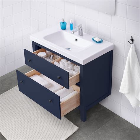 Hemnes Bathroom Vanity Blue 80x47x83 Cm 3112x1812x3258 Ikea Ca