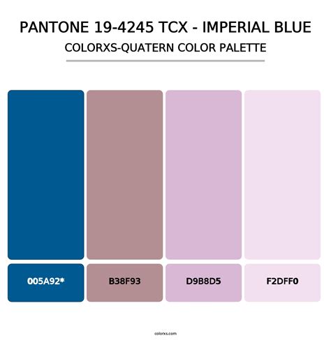 Pantone 19 4245 Tcx Imperial Blue Color Palettes