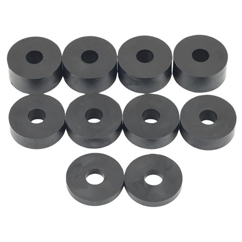 Hawkeng Rubber Spacers M10 10mm 0 40 Hole Diameter 1 26 Depths 0