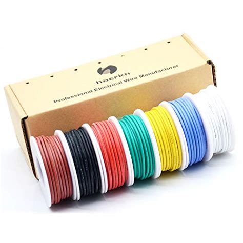 0 82mm² Fil électrique en Silicone 18awg 7 coloris chaque couleur 4