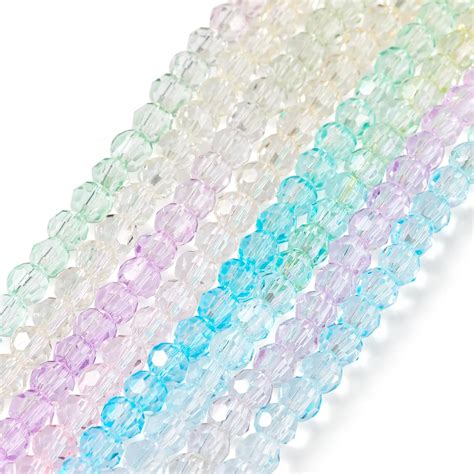 Amazon Pandahall Pcs Czech Faceted Rondelle Crystal Loose Beads