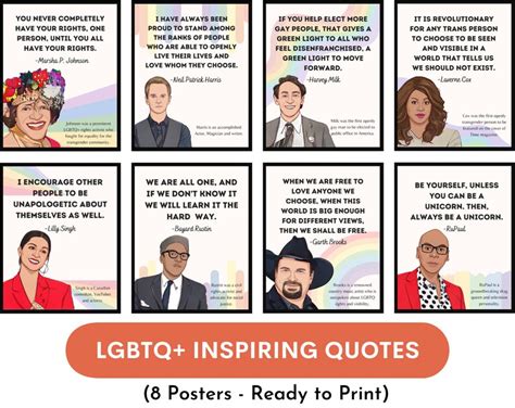 Inspiring LGBTQ Quotes set of 8 Posters LGBTQ Empowerment - Etsy