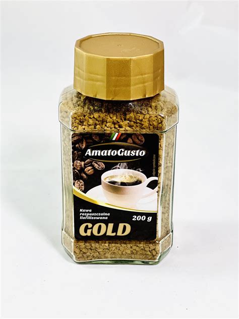 Kawa rozpuszczalna Amato Gusto Gold 200g słoik Kawy Słodycze Chemia