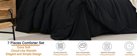 Amazon Cupocupa Queen Comforter Set With Sheets Black Comforters