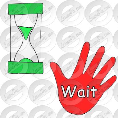 Wait Picture for Classroom / Therapy Use - Great Wait Clipart