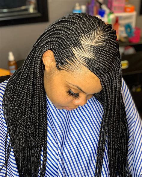 Laylatou On Instagram “side Push Back Braid By Layla 🔥😍 Lauderdalebraider Africanbraider