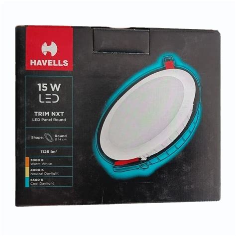 Round Havells W Trim Nxt Led Panel Light Degree Celsius Warm