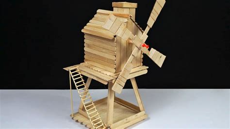 How To Make Popsicle Stick Windmill House Youtube