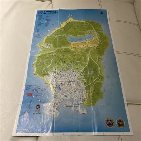 MAPPA POSTER GRAND Theft Auto V Gta 5 Ps4 Ps3 Ps5 Xbox Sony Originale