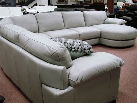 Natuzzi editions Leather sectionals b684, Gray leather Sale, Natuzzi ...