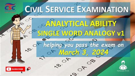 Civil Service Exam Analytical Ability Single Word Analogy