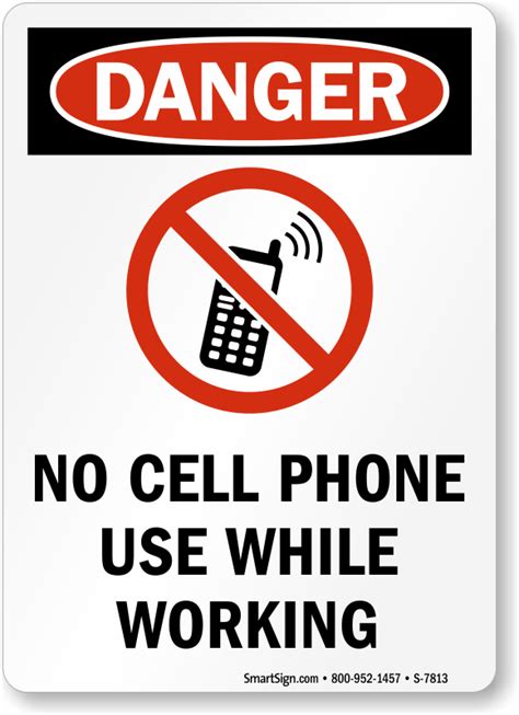 No Cell Phone While Driving Sign