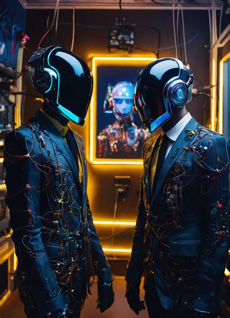 Lexica Body Portrait Photography The Two Daft Punk Robots Dressed In