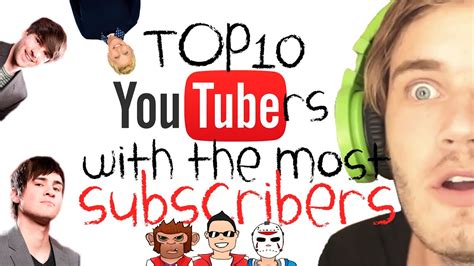 Top 10 YouTubers With Most Subscribers - YouTube