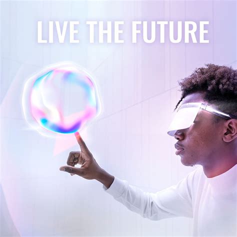 Live The Future Template Psd Virtual Assistant Technology Social Media