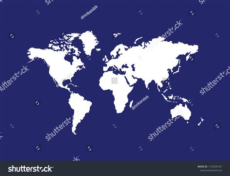world outline map continents stock vector royalty