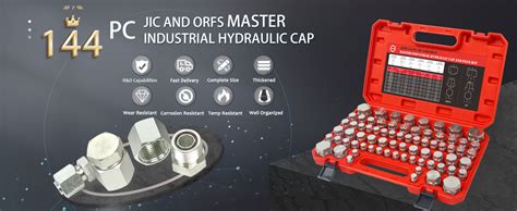 Amazon AKM 144 PC JIC And ORFS Master Industrial Hydraulic Cap And