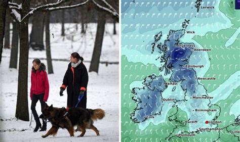 UK snow forecast: Weather maps show exact date 7ins to fall and -6C ...