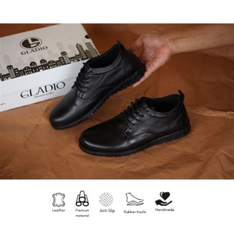 Jual SEPATU GLADIO CASUAL FORMAL PRIA PANTOFEL BERTALI OD KULIT ASLI