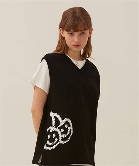 Musinsa Kirsh Doodle Cherry Vest Black