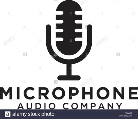 Illustration Of Microphone Logo Icon Template Vector Stock Vector Image