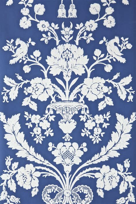 The St Antoine Papers 18th Century Blue And White French Damask