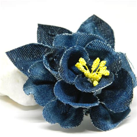 Denim Flower Etsy