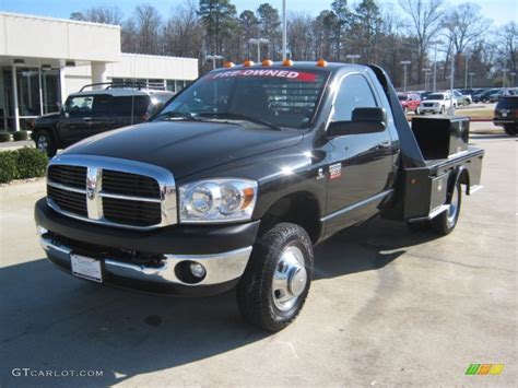 2007 Brilliant Black Crystal Pearl Dodge Ram 3500 Slt Regular Cab 4x4