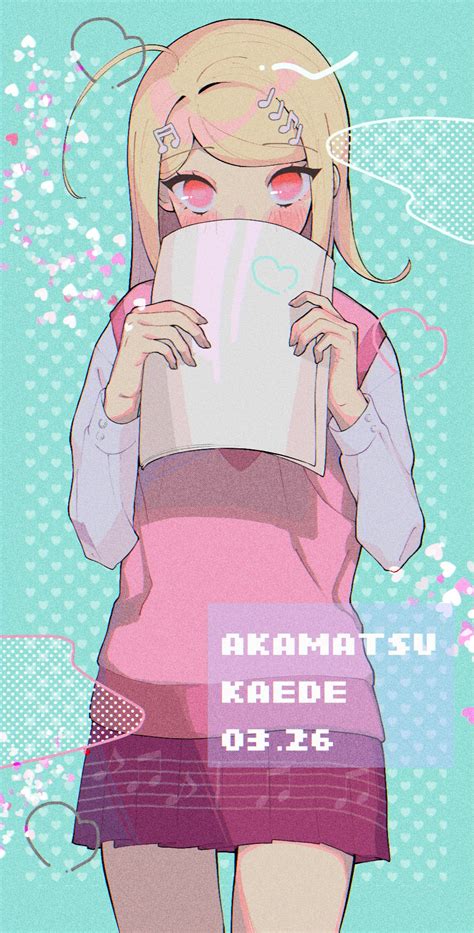 Safebooru 1girl Ahoge Akamatsu Kaede Bangs Beamed Eighth Notes Blonde