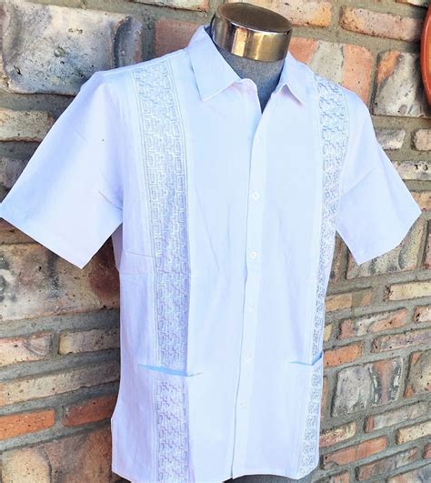 White Guayabera Cotton Elegant Fresh Wedding Vacation Men Etsy