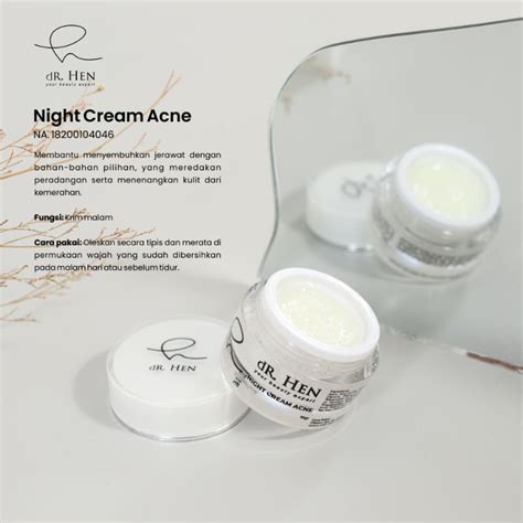 Jual Dr Hen Night Cream Acne Whitening By Dr Richard Lee Klinik