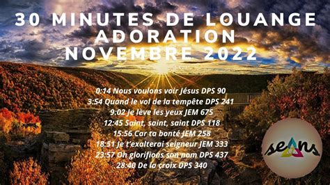 Minutes De Louange Et Adoration Compilation Novembre Youtube