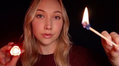 Asmr Warm Light Triggers 🔥 Red Light Match Lighting Fire Crackling