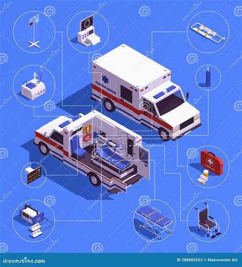 Paramedic Infographics Layout Cartoon Vector | CartoonDealer.com #74051327