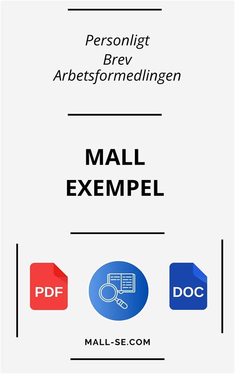 Personligt Brev Arbetsförmedlingen Exempel Mall