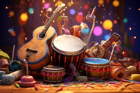 Premium Photo | Artistic depiction of Hispanic music instruments i 00037 01