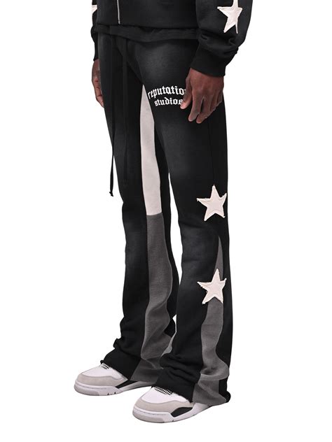 Sun Fade Flare Sweatpants Black