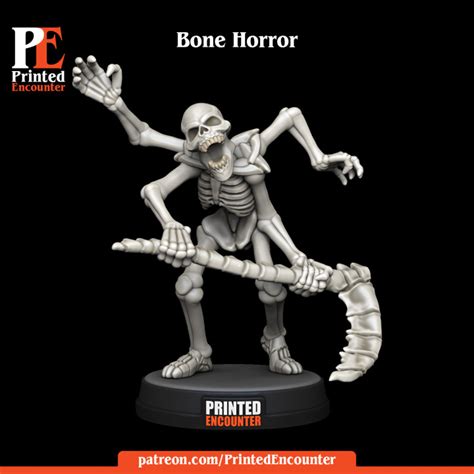 3d Printable Bone Horror Skeletal Monstrosity By Printed Encounter