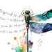 Dragonfly With Poem, DIGITAL PRINTS, Watercolor Wall Art Print, Inspiration of Nature, I Am the ...