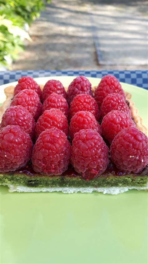 Ma Tarte Pistache Framboises Saveurs De Sandrine