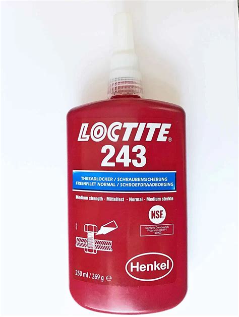 Loctite 243 X 250ml Medium Strength Oil Tolerant Threadlocker Aga