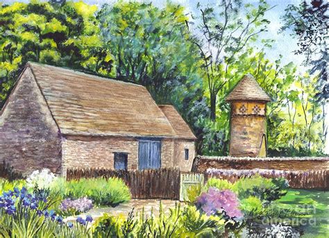 Cotswold Barn Painting By Carol Wisniewski Fine Art America