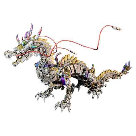 3D Metal Mechanical Dragon Crafts DIY Assembly Model Kit Art Device fo ...