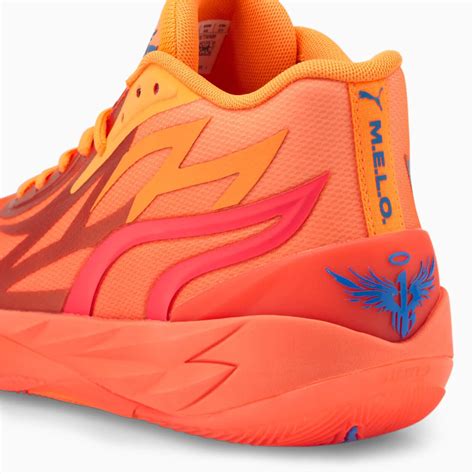 Puma Lamelo Ball Mb02 Supernova Basketball Fiery Ultra Orange Size 8