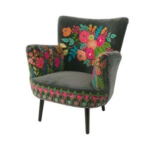 Fauteuil Brod Main En Velours Boh Me