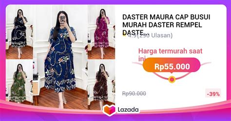 DASTER MAURA CAP BUSUI MURAH DASTER REMPEL DASTER BATIK WANITA RAYON