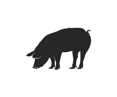 Pig vector icon. Pig vector silhouette icon 10071725 Vector Art at Vecteezy