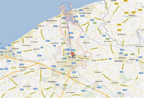 Brugge Map Belgium